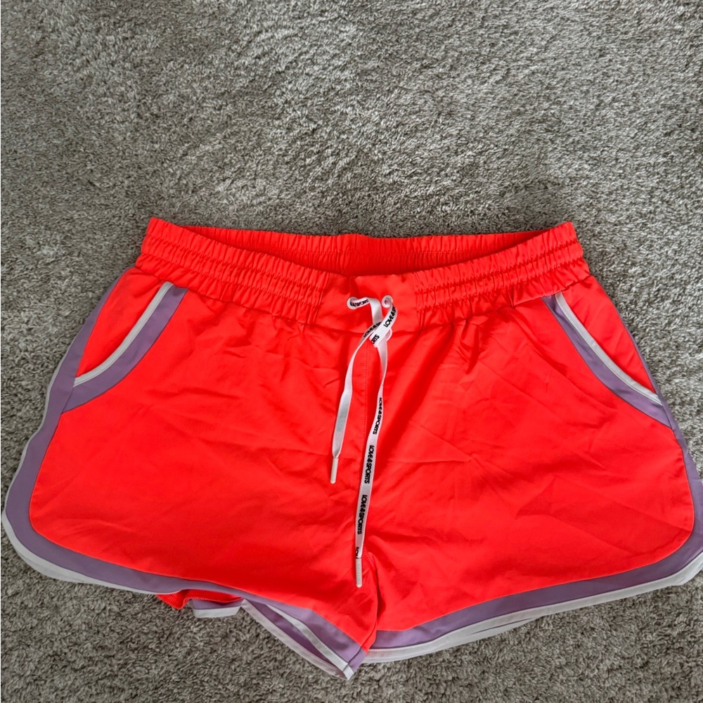 Women's Bright Orange Athletic Shorts